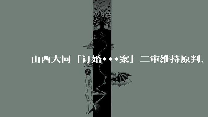 山西大同「订婚***案」二审维持原判，被告获刑 3 年，如何从法律角度解读？